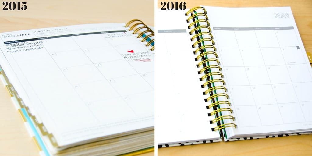 2016 Day Designer planner monthly pages