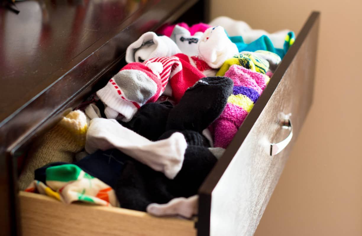 drawer full of socks