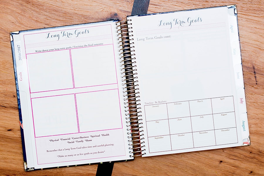 Bailey Craft Planners Simply Yours Planner Goals Section
