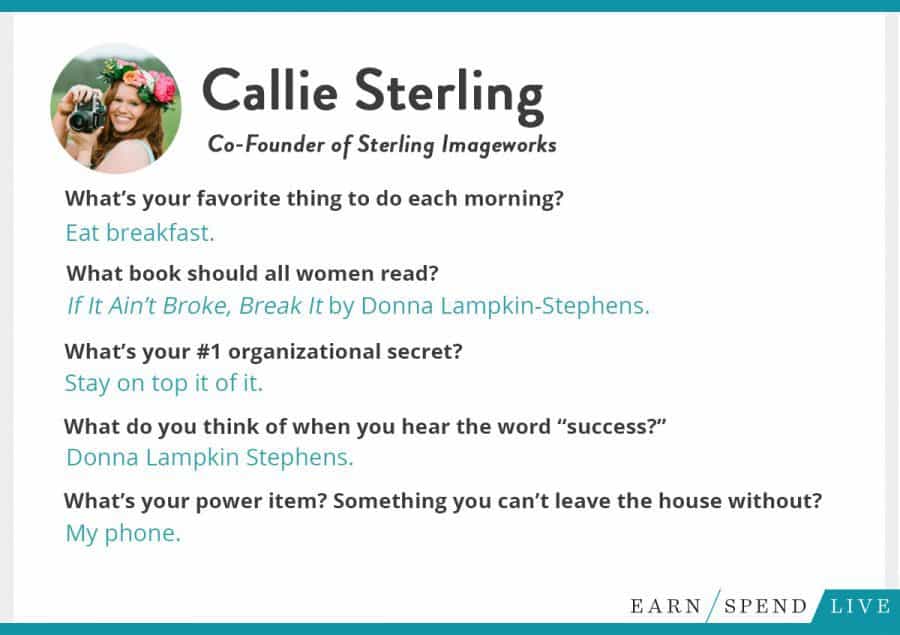Real Talk With Callie Sterling, Co-Founder of Sterling Imageworks