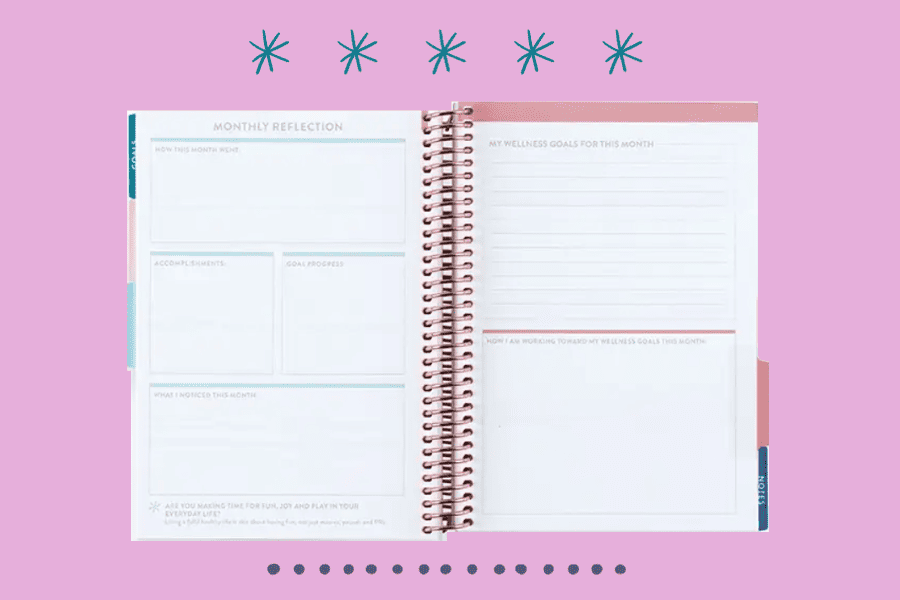 Erin Condren Wellness Planner Monthly Reflection Pages