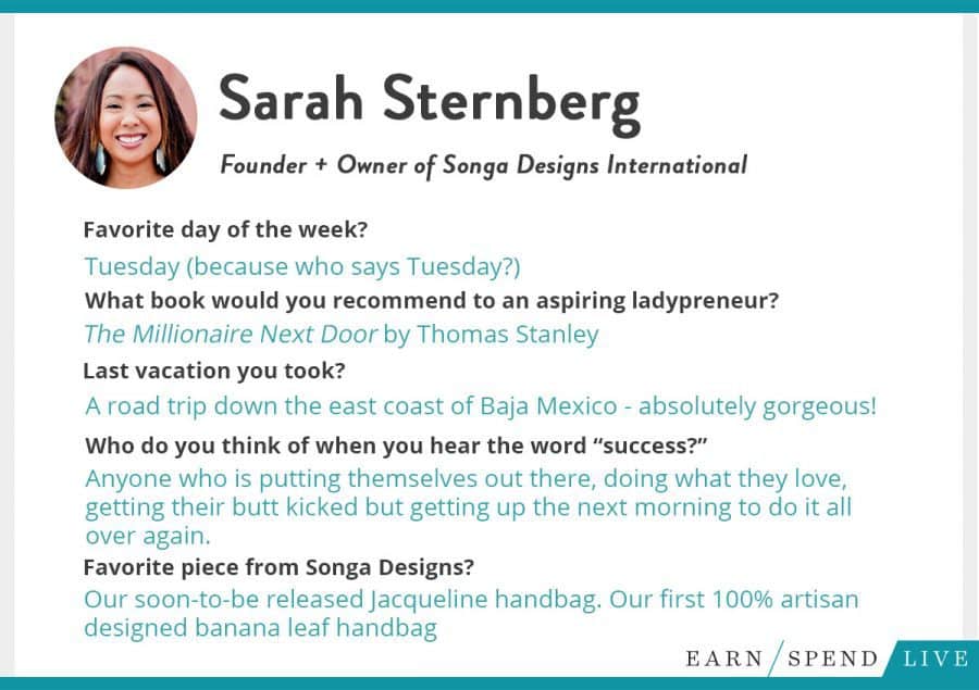 Real Talk With Sarah Sternberg, Founder and Owner of Songa Designs International