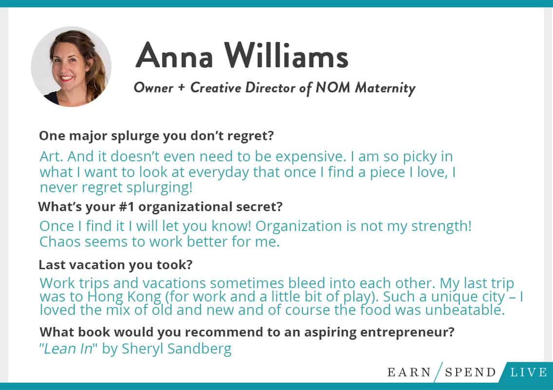 Real Talk With Anna Williams, Owner and Creative Director of NOM Maternity