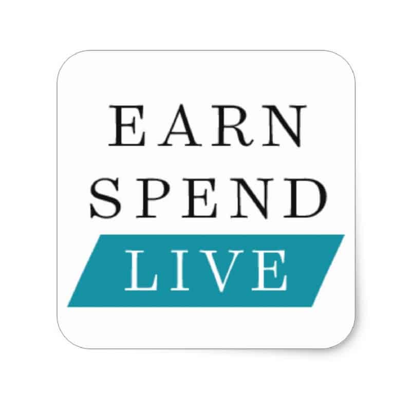 Earn Spend Live Logo Sticker Decal