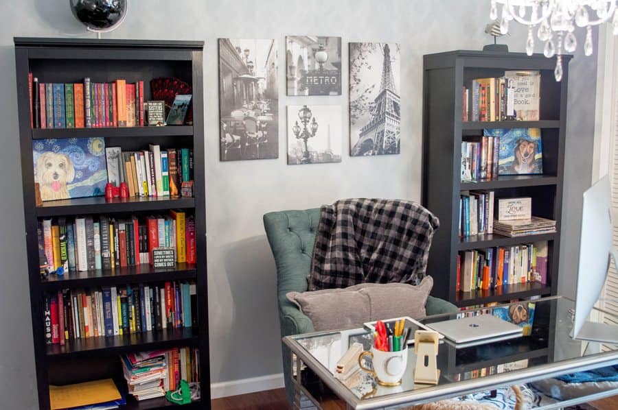 home office essentials - bookshelves