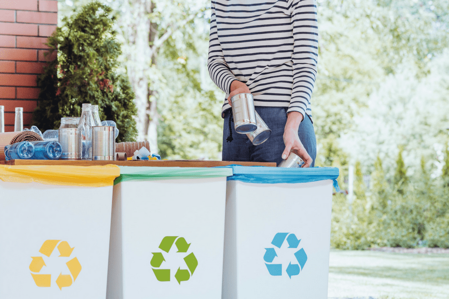 recycling vs trash